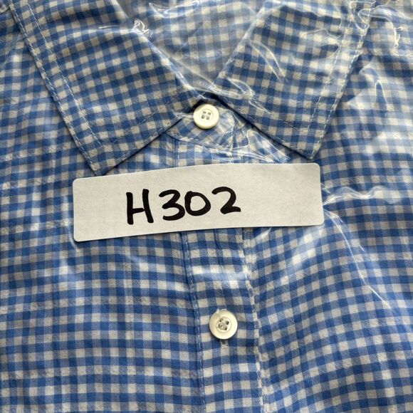 J McLaughlin Women Button Up Shirt Plaid Gingham Cotton Blue White Small H302 - Picture 8 of 8
